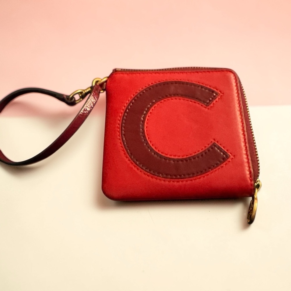 Tory Burch Red “C” Monogram wallet